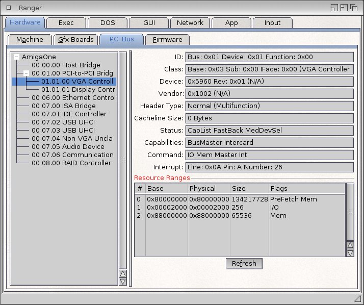 Details of PCI graphics cards.