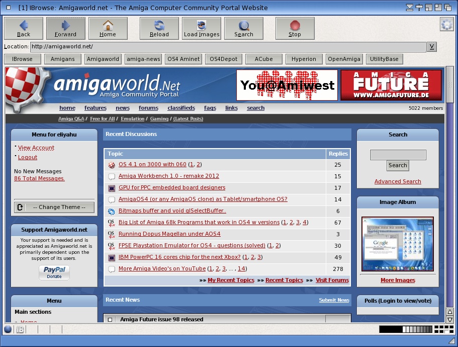 Screenshot of IBrowse