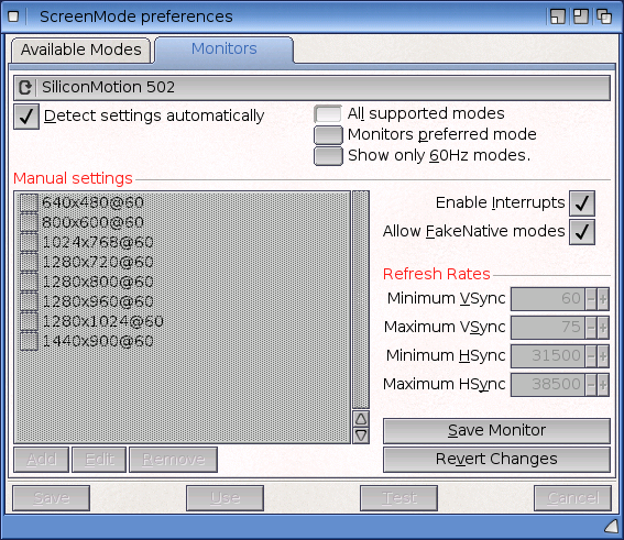 Enable Allow FakeNative modes