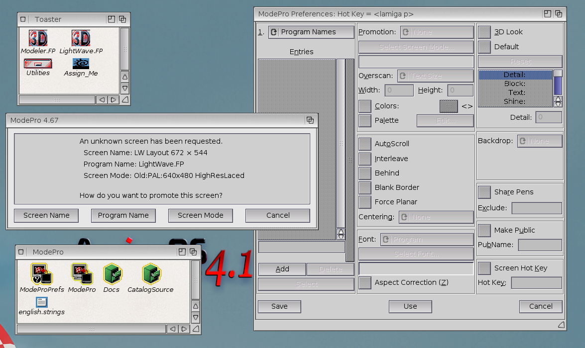 Setting the LightWave layout resolution