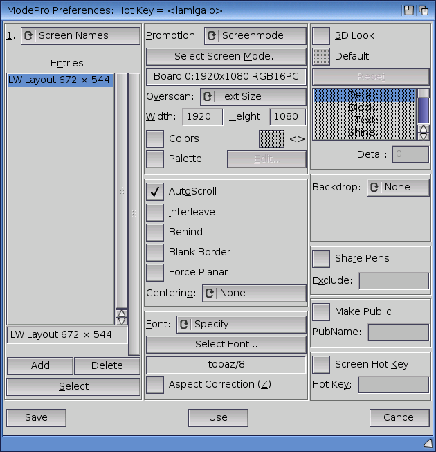 Configure the LW Layout resolution